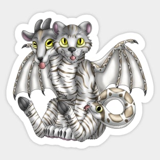 Chimera Cubs: Silver-Amber Tabby Sticker